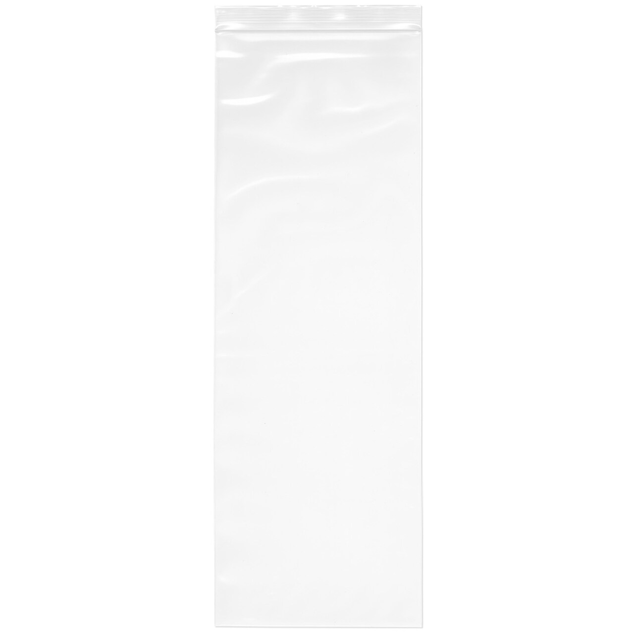 Plymor 6" x 18", 4 Mil Heavy Duty Zipper Reclosable Plastic Bags